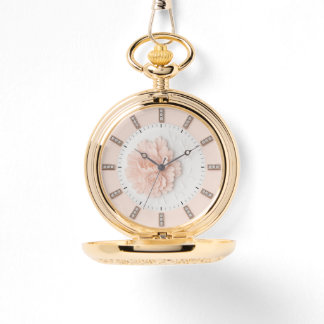 ダイヤモンド牡丹 パステルピンク 腕時計