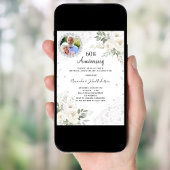 ダイヤモンド白花模様結婚60周年 招待状