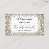 ダイヤモンド真珠ブライダルシャワー花嫁のレシピ エンクロージャーカード (正面)