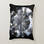 ダイヤモンド石:黒い宇宙の輝き。 アクセントクッション (裏面(縦))