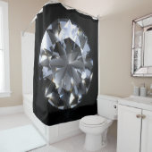 ダイヤモンド石:黒い宇宙の輝き。 シャワーカーテン (インサイチュ)