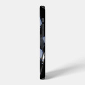 ダイヤモンド石:黒い宇宙の輝き。 iPhoneケース (左側面)