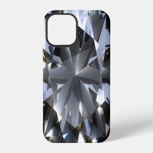 ダイヤモンド石:黒い宇宙の輝き。 iPhoneケース (裏面)