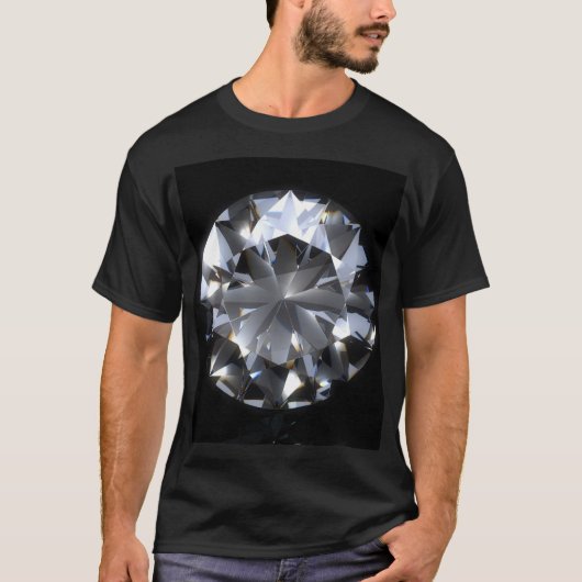 ダイヤモンド石:黒い宇宙の輝き。 Tシャツ (正面)