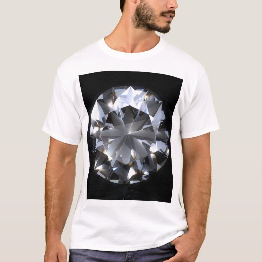ダイヤモンド石:黒い宇宙の輝き。 Tシャツ (正面)