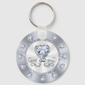 ダイヤモンド素晴らしハート格安,フォト結婚式の引き出物 キーホルダー (裏面)