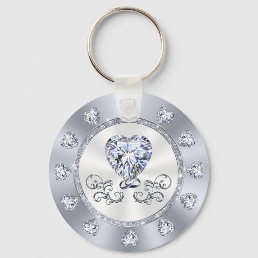ダイヤモンド素晴らしハート格安,フォト結婚式の引き出物 キーホルダー (裏面)