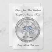 ダイヤモンド結婚の記念日招待状 シーズンカード (正面)