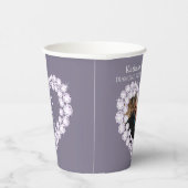 ダイヤモンド結婚の60周年記念写真グレー 紙コップ (右)