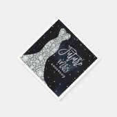 ダイヤモンド結婚ズドレスブルーモダンブライダルシャワー スタンダードカクテルナプキン (角)