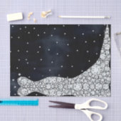 ダイヤモンド結婚ズドレスブルーモダンブライダルシャワー 薄葉紙 (クラフト)