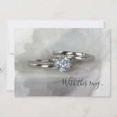 ダイヤモンド結婚ズリングや輪オングレー結婚招待状 招待状 (正面)