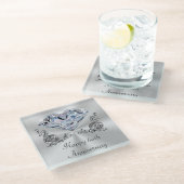 ダイヤモンド結婚ズ記念日プレゼント、コースター ガラスコースター (アングル)