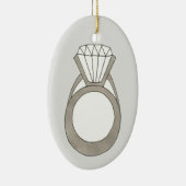 ダイヤモンド結婚リングや輪婚約ブライダルシャワー セラミックオーナメント (右)