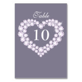 ダイヤモンド結婚式のハートのテーブル数 テーブルナンバー (裏面)