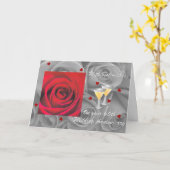 ダイヤモンド結婚式のaniversary挨拶状 カード (黄色い花)