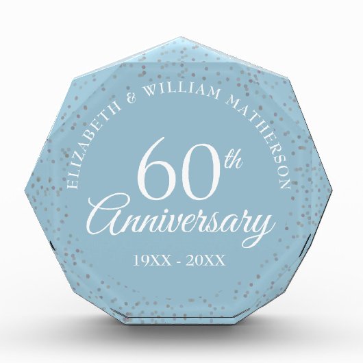 ダイヤモンド結婚式60周年記念コンフェッティ フォトブロック (正面)