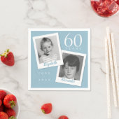 ダイヤモンド結婚式60周年記念子供の写真 スタンダードカクテルナプキン (インサイチュ)