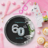 ダイヤモンド結婚記念日60周年お祝い ペーパープレート (パーティー)