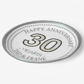 ダイヤモンド結婚30周年記念紙皿 ペーパープレート (アングル)