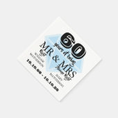 ダイヤモンド結婚60周年お祝い Mr Mrs Right スタンダードカクテルナプキン (角)