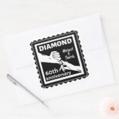 ダイヤモンド結婚60周年伝統的 スクエアシール (封筒)