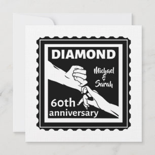 ダイヤモンド結婚60周年伝統的 招待状