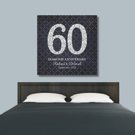 ダイヤモンド結婚60周年実在 キャンバスプリント