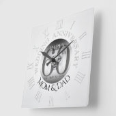 ダイヤモンド結婚60周年時計ローマN スクエア壁時計 (傾斜)