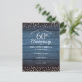 ダイヤモンド結婚60周年記念のSave the Date ポストカード (スタンド正面)