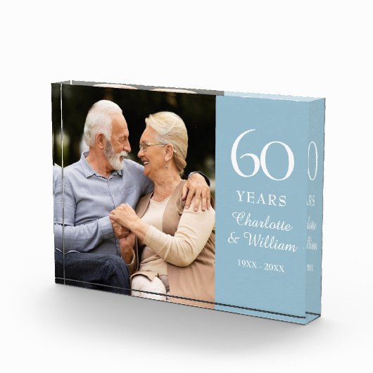 ダイヤモンド結婚60周年記念エレガント フォトブロック (右)