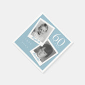 ダイヤモンド結婚60周年記念子供たちの写真 スタンダードカクテルナプキン (角)