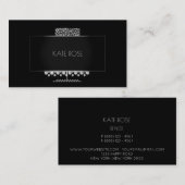 ダイヤモンド結晶ブラックシルバーケーキデザイナー 名刺 (正面/裏面)