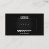 ダイヤモンド結晶ブラックシルバーケーキデザイナー 名刺 (正面)