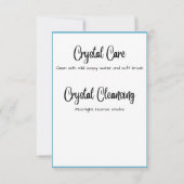 ダイヤモンド結晶意味カード 招待状 (裏面)