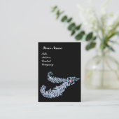 ダイヤモンド羽モノグラム，ピンク 名刺 (スタンド正面)