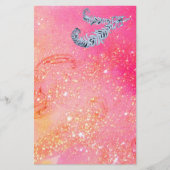 ダイヤモンド羽毛の魔法金ゴールド 便箋 (正面)