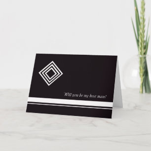 ダイヤモンド花婿介添人カード 招待状