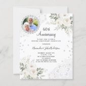 ダイヤモンド花模様写真60結婚式招待状 (正面)