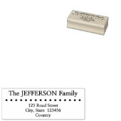 ダイヤモンド行+カスタム家族の名前と住所 ラバースタンプ (押印)