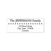 ダイヤモンド行+カスタム家族の名前と住所 ラバースタンプ (インプリント)