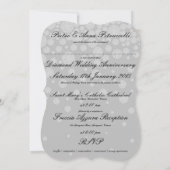 ダイヤモンド記念日とヴィンテージ |ブラケットエッジ 招待状 (裏面)