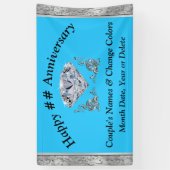 ダイヤモンド記念日のバナーパーソナライズされたのテキスト 横断幕 (縦)