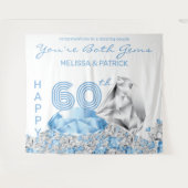 ダイヤモンド記念日の背景 タペストリー (正面(横))