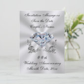 ダイヤモンド記念日招待状または日付の保存 招待状 (スタンド正面)