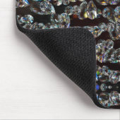 ダイヤモンド輝くパタエレガントーン銀ブラック マウスパッド (コーナー)