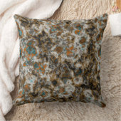 ダイヤモンド金ゴールドとターコイズ クッション (ブランケット)