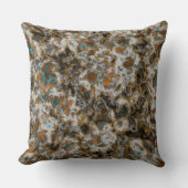 ダイヤモンド金ゴールドとターコイズ クッション (正面)