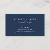 ダイヤモンド金ゴールドネイビーブルーヘアスタイリスト 名刺 (裏面)