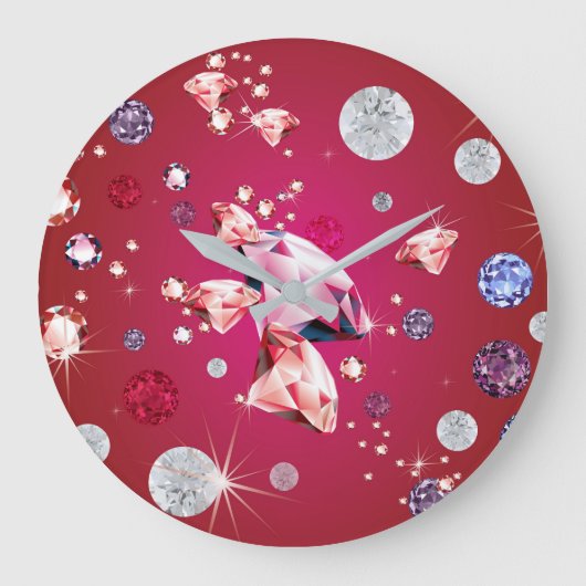 ダイヤモンド銀河系6 ラージ壁時計 (正面)